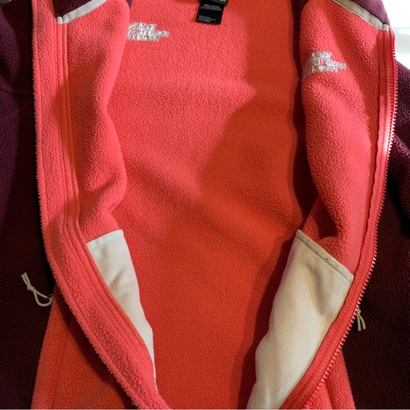 THE NORTH FACE | Vintage Women’s Pink & Burgundy Color‎ Block Fleece Zip Up - Picture 7 of 11